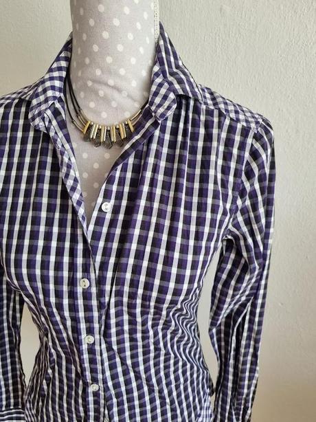 Fialová károvaná blúzka gant veľ. 36, gant,36