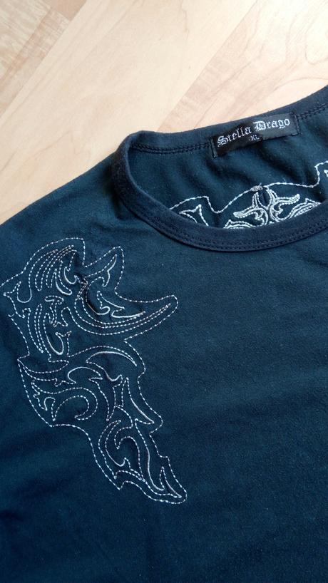 Čierne tričko s výšivkou - xl, xl