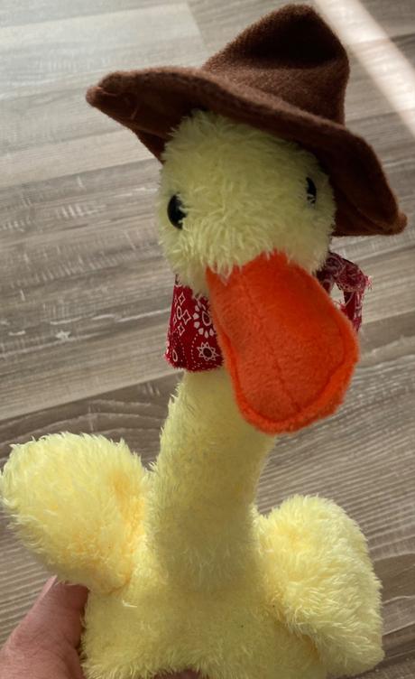 Plyšová spievajúca,tancujúca kačka/káčer, 