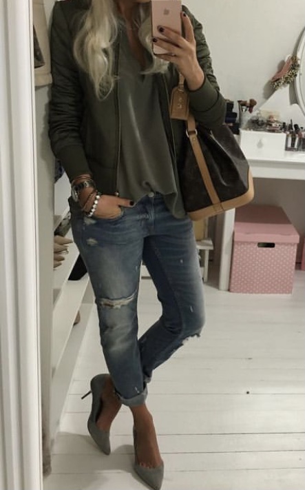 Hm zelena bombera, h&m,36