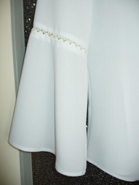 Biela blúzka s krajkou v.36 alebo s/m aj výmena, s