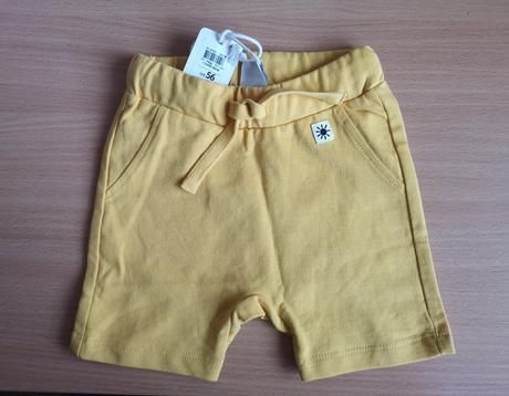Medovo-žlté bavlnené šortky so šnúrkou v páse, lindex,56