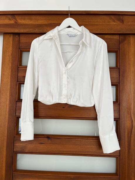 Biela košeľa, stradivarius,s