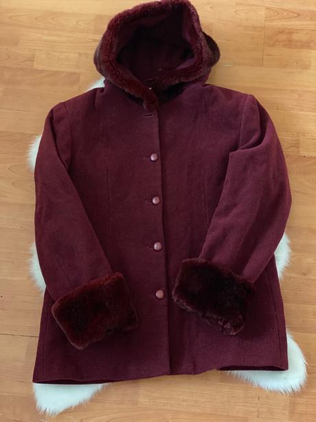 Bordový kabát, xl