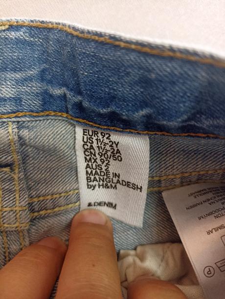 Riflové kraťasy, h&m,92