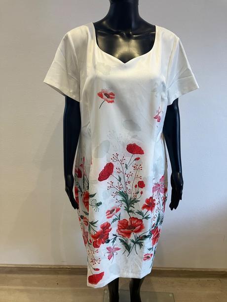 Dámske elegantné šaty kvetované (xxxl), xxxl