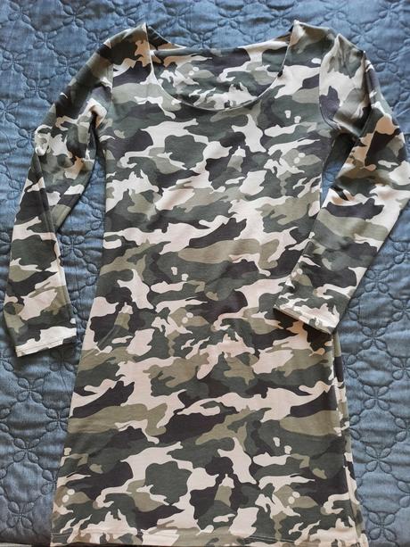 Maskáčové šaty s- m, m