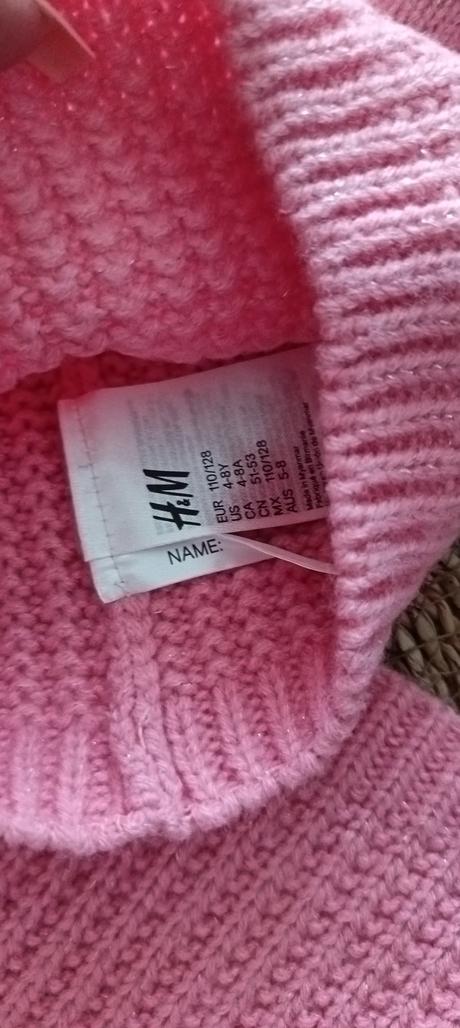 Ružový komplet 4-8 rokov, h&m,128
