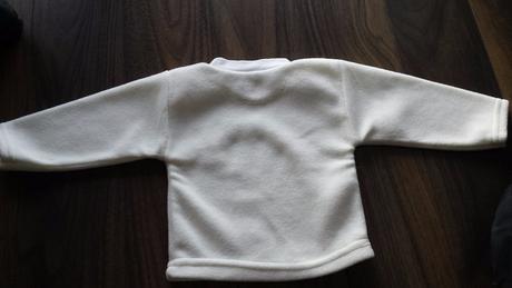 Bielo- kremova mikinka mekka tepla, 74