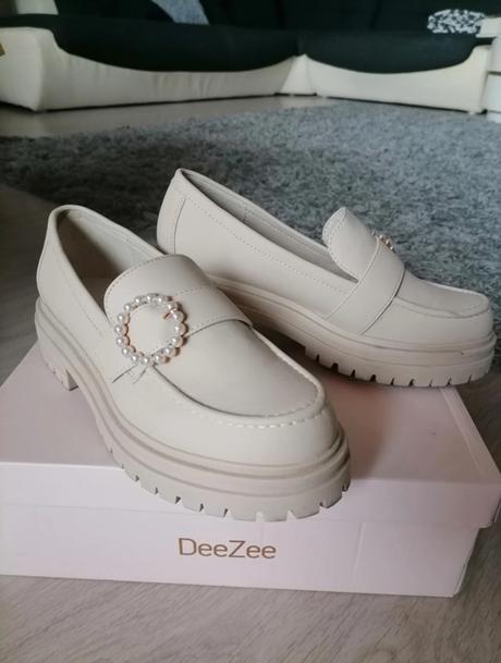 Krémové mokasíny deezee 38, 38