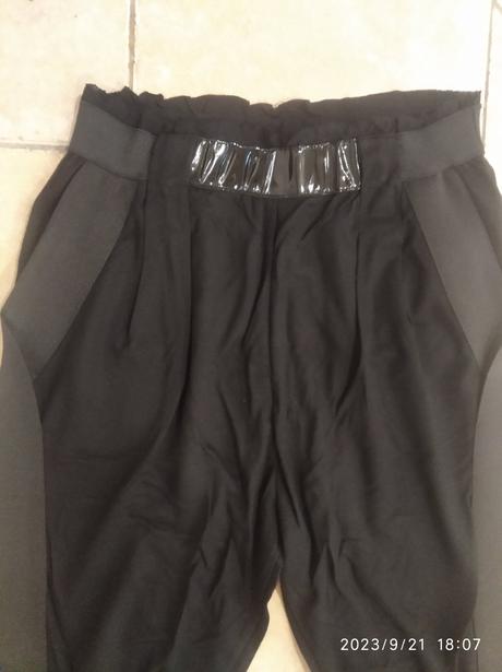 Cierne nohavice s kožušinkou, m