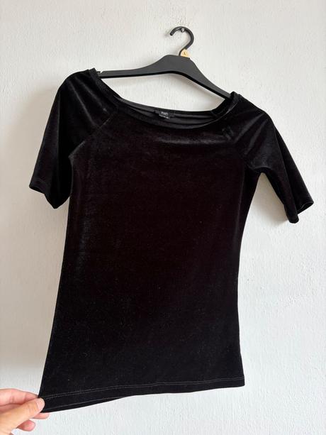 Zamatove tricko tunika 36 odporucam nadherny strih, f&f,36