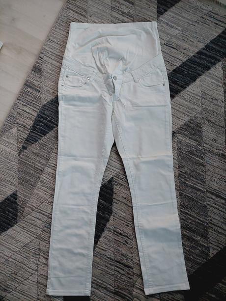 Tehotenské biele nohavice č.40, 40