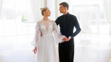 Svadobne saty - boho, puff rukavy, m