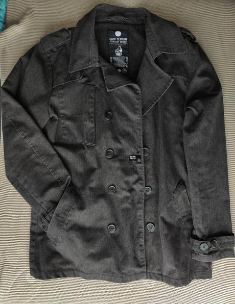 Pánsky tmavo šedý prechodný kabát, house,l