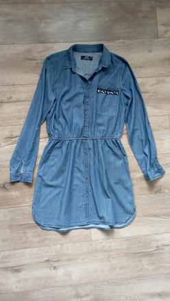 Pekné riflové šaty s/m (už s poštovným), sinsay,164