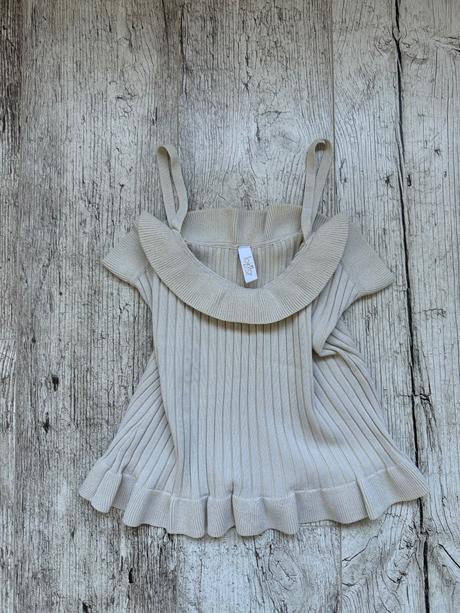 Pletene tielko s volanom, s