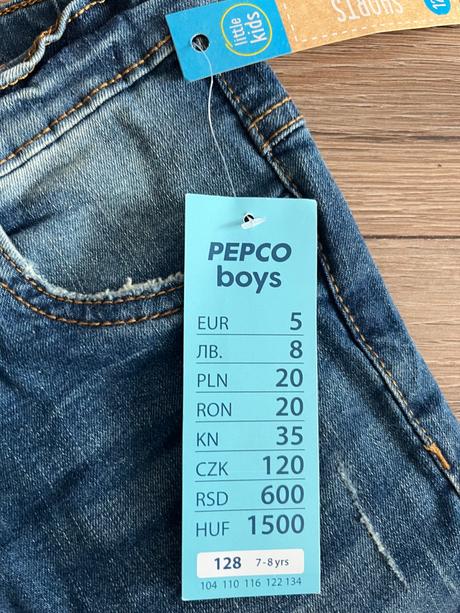 Riflove kraťasy, pepco,128