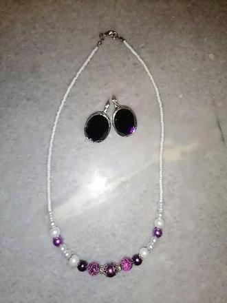 Set fialovej bižutérie, 