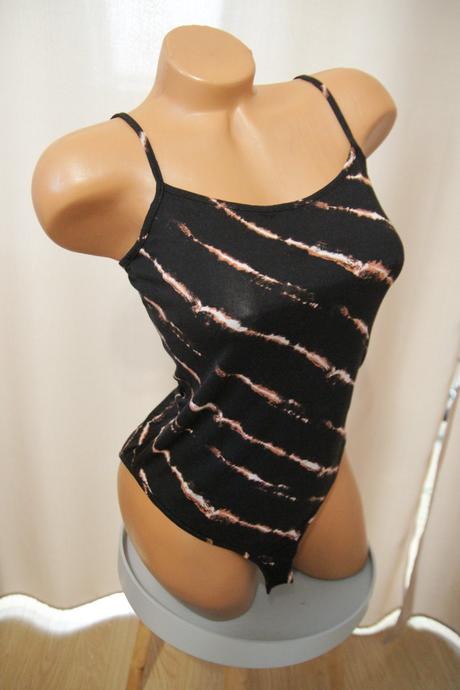 Čierny elastický body top, s, s