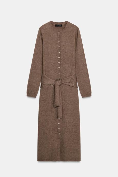 Zara - dlhé pletené šaty, zara,m