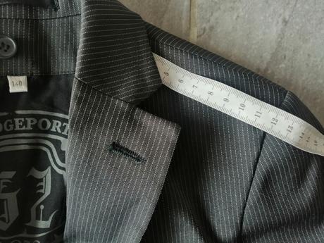 Pásikavé čierne sako caa, v140, 9-10r., c&a,140