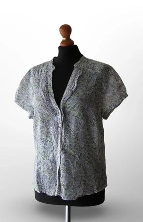 Ľahká vzorovaná blúzka s volánovým, zara,xl