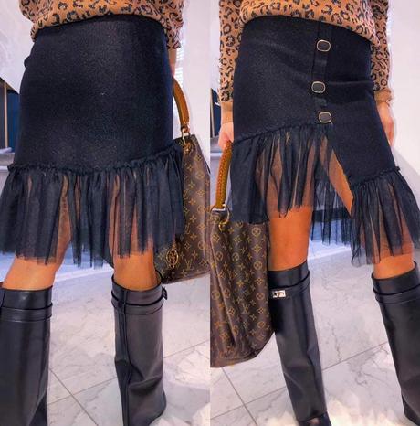 Úpletová sukňa, xs