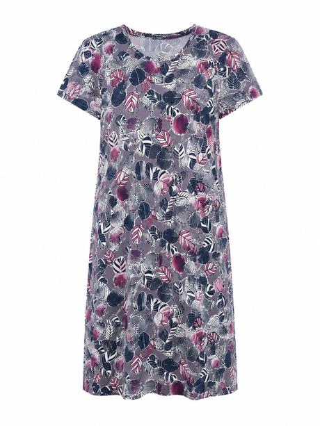 Dámske šaty s listovým vzorom pre moletky, 4xl - xxxl