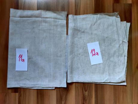 Tkané staré ĺanové plátno - menšie kusy,