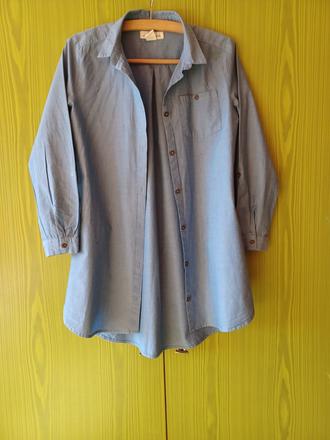 Dievčenská predĺžená košeľa -šaty 158, h&m,158