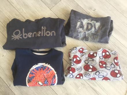 Mikina 2 x spiderman + 1 x benetton + 1 gratis 98, 98