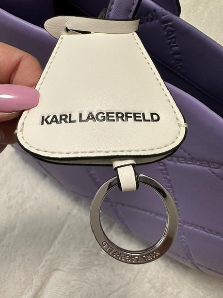 Veľká svetlofialová kabelka zn. karl lagerfeld, karl lagerfeld
