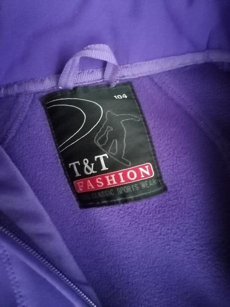 Fialová softshelova bundička - 104, 104