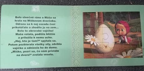 Knižka s puzzle maša a medved,