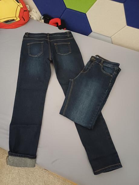 Rifle primark tmavý denim - cena za 1ks, primark,158