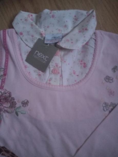 Hnedý komplet a darčeky super stav veľ 122/128, next,122