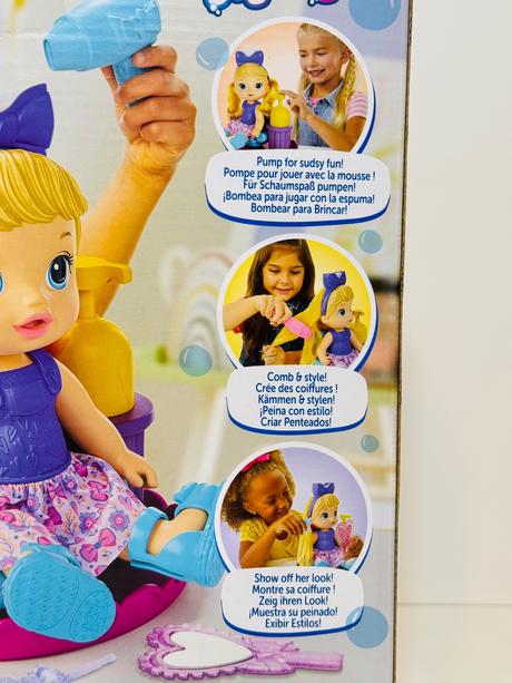 Baby alive sudsy styling bábika 31cm + doplnky, 