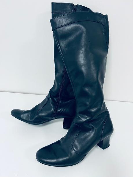 Elegantné vysoké kožené čižmy clarks mendip v.41, clarks,41