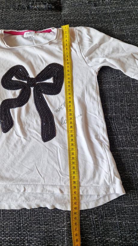 Biele tričko s mašľou, f&f,116