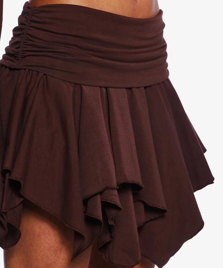 Asymetrická mini sukňa s nariasením v páse, m