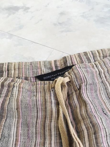 Ľanové nohavice, dorothy perkins,l