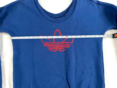 Modrá mikina adidas s červeným logom, adidas,s