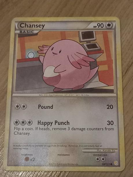 Pokémon karta chansey 2010 58/123,