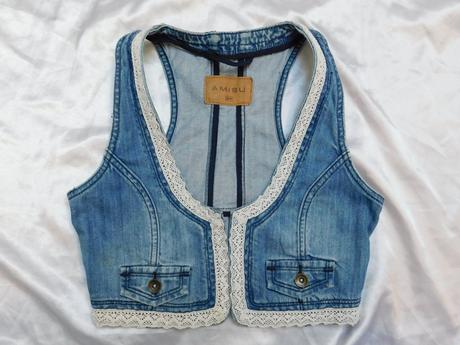 Pekna trendy riflova vesta, amisu,34