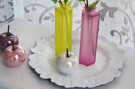 Sklenená ružová váza, 