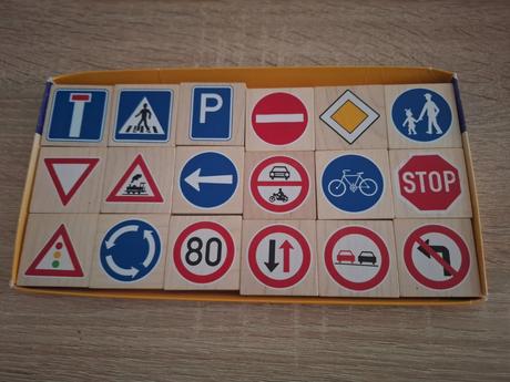 Drevene vzdelavacie pexeso - dopravne znacky, 