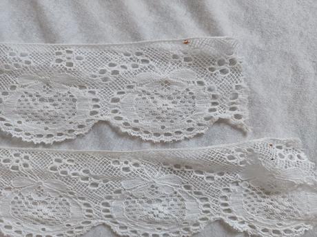 6 x retro čipka na poličku, 