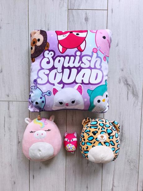 Squishmallows plyšáci + vankúš, 