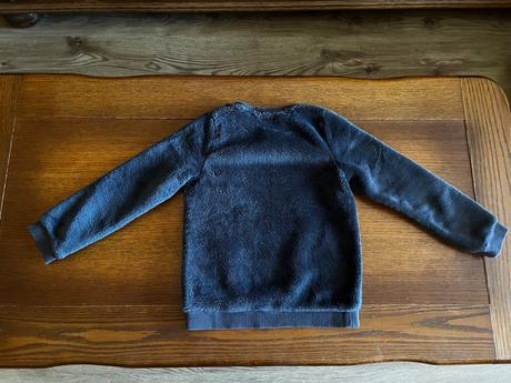 Teplá chlpatá mikina so sovičkou 122/128, h&m,122